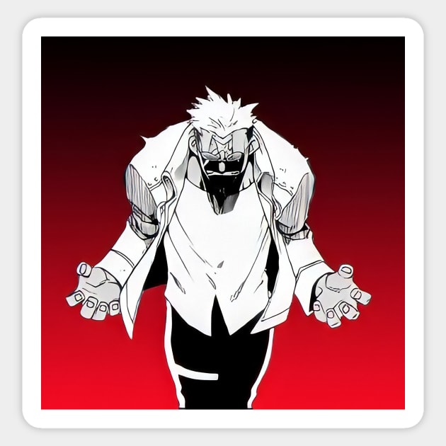 Fullmetal Alchemist - The Scarred Man Sticker by BadassManga